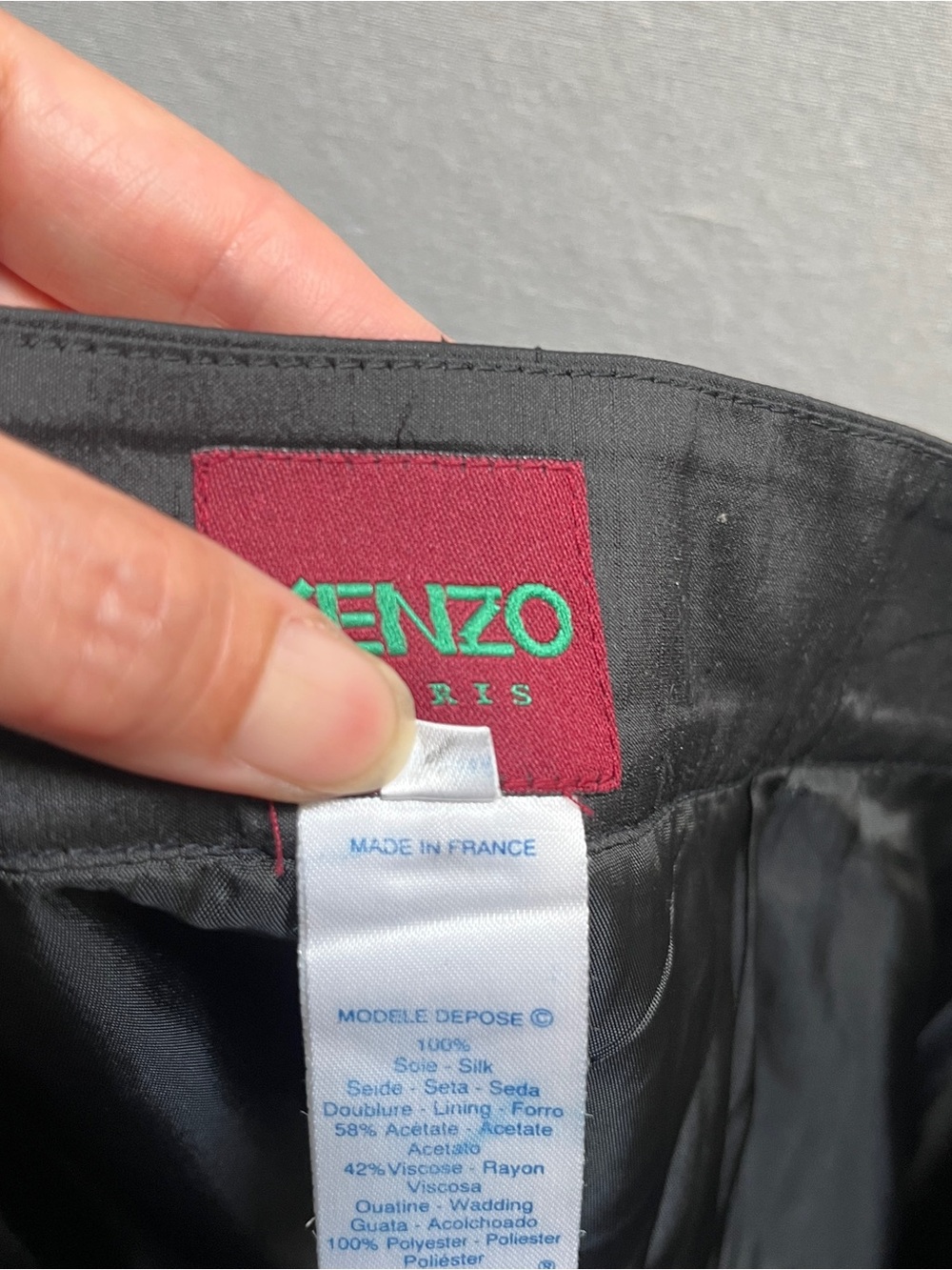 Kenzo Paris Black Silk Structured A-Line Maxi Skirt 4 - Picture 10 of 11